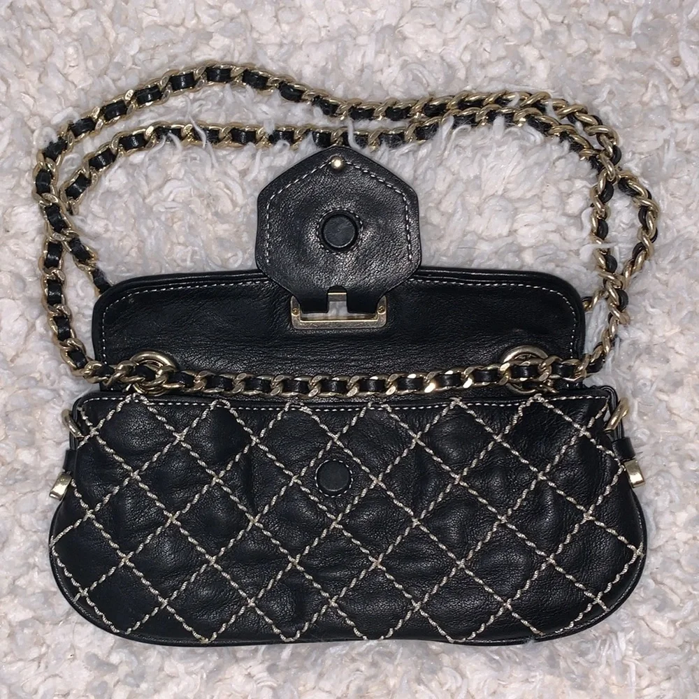 Vintage Y2K Juicy Couture Wild Stitch Quilted Leather Crossbody Bag Rare